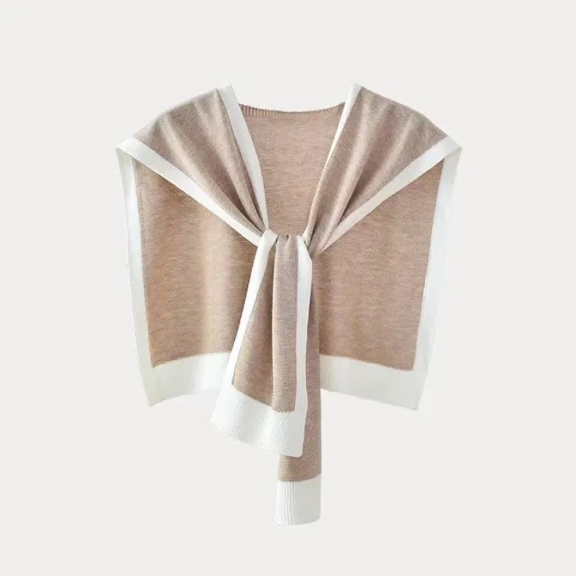 Air conditioned Room Shawl Shoulder Neck Protection Fake Collar Skirt Mocha Color - Shop at LoveMi