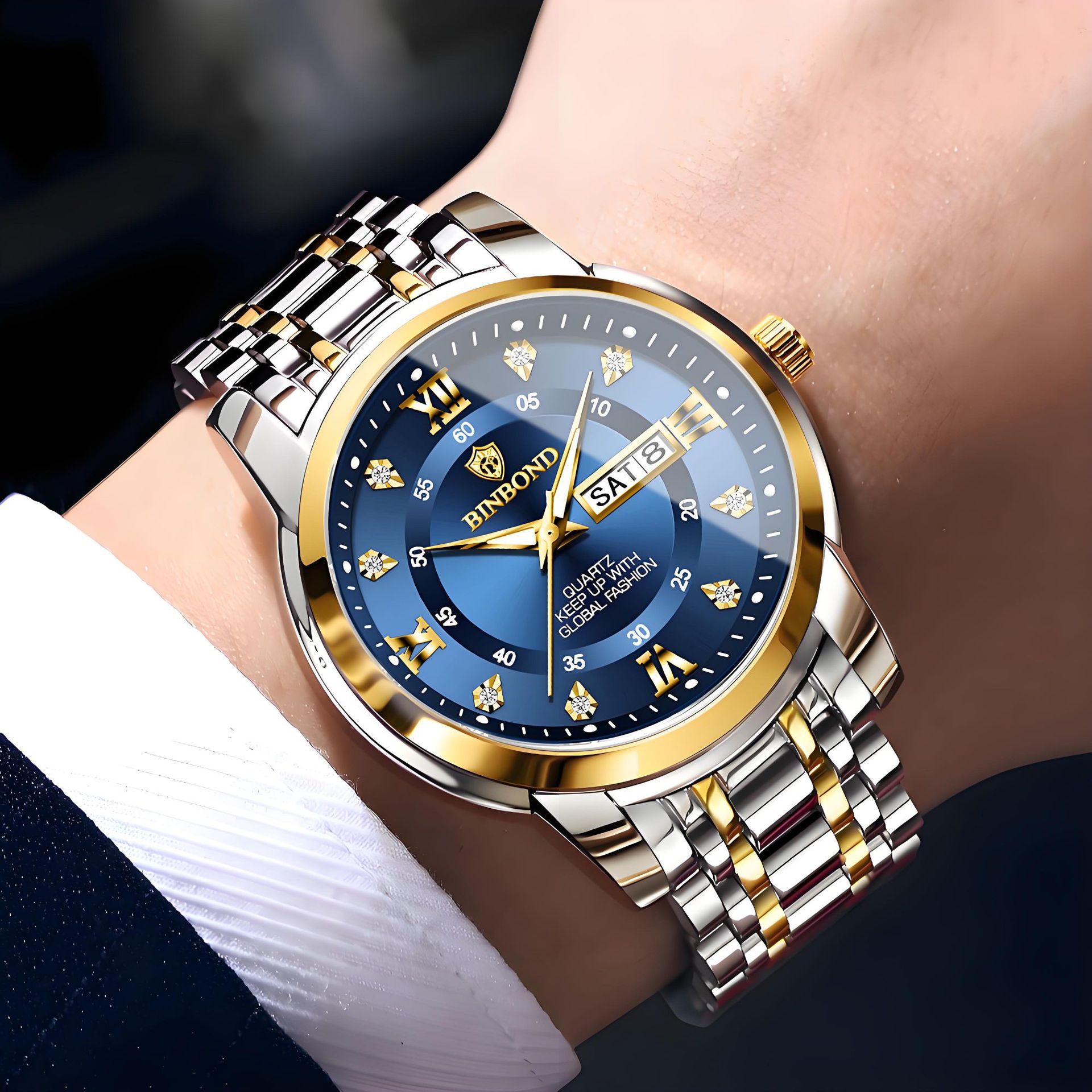 Binbang Business Light-Luxury Quartz Watch For Men