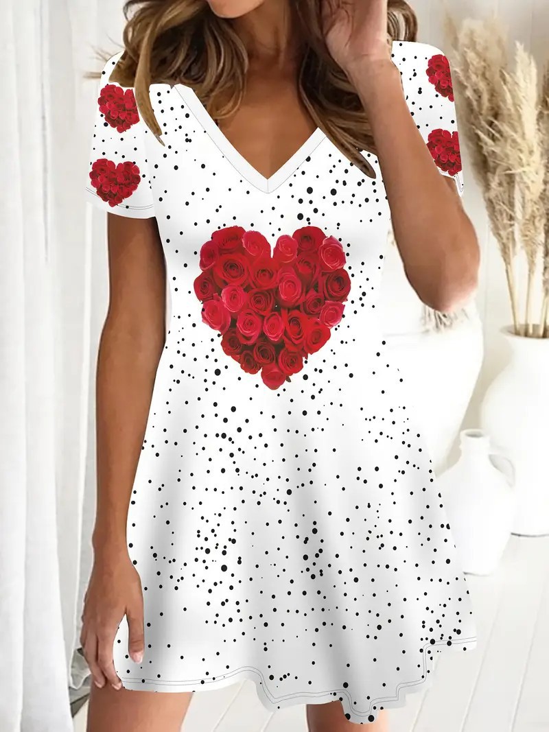 Women's Fashion Individual Casual Short Sleeve Dress