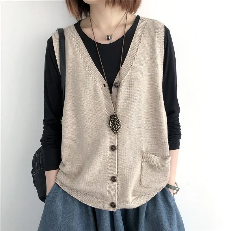 Knitted Vest Cardigan For Women Thin Style