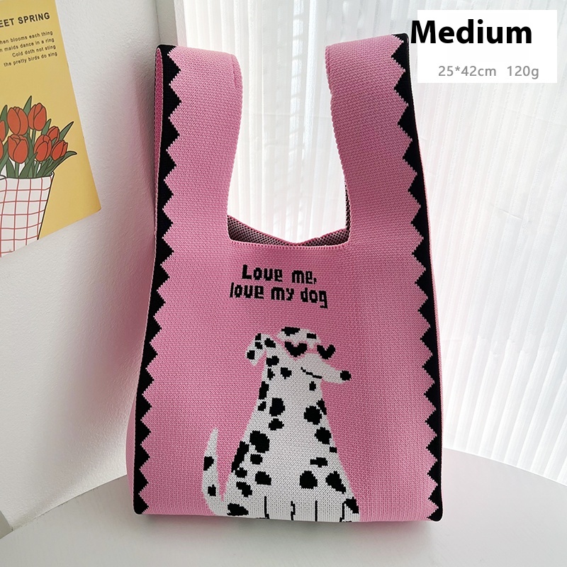 Pink Spotted Dog Medium