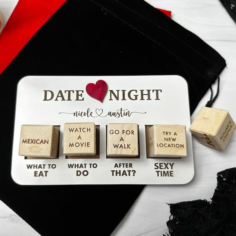 Date Night Dice After Dark Wooden Date Night Dice