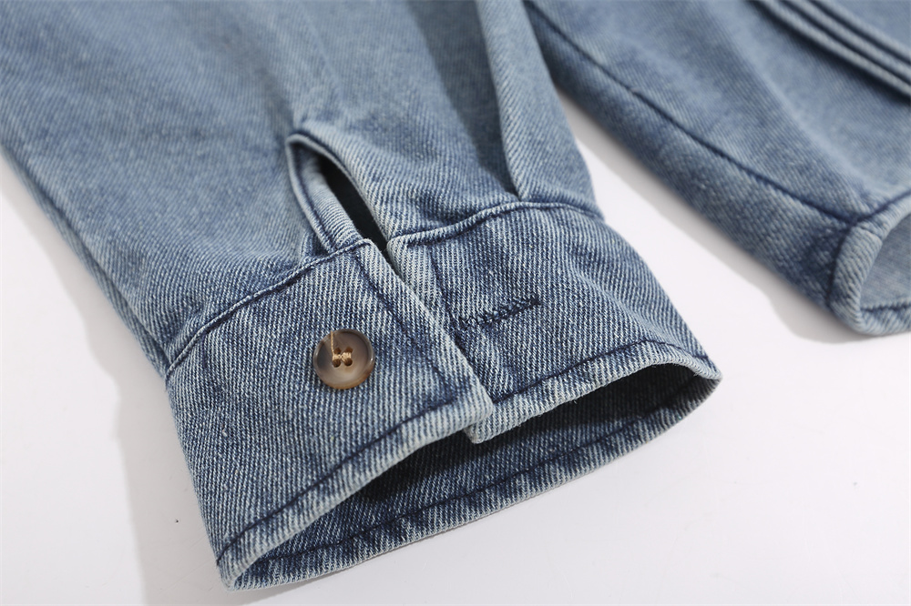 Loose Casual Long Sleeves Turn-down Collar Coat Design Sense Street Fashion American Style