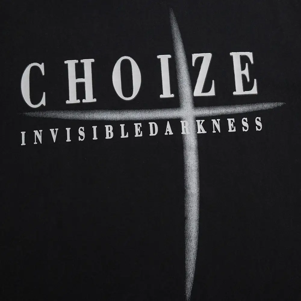 Dark High Street Cross Print Wash Short Sleeve
