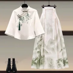 New Wear A Set Of Plus Size Hanfu Horse-face Skirt Two-piece Suit - B Set - View 1