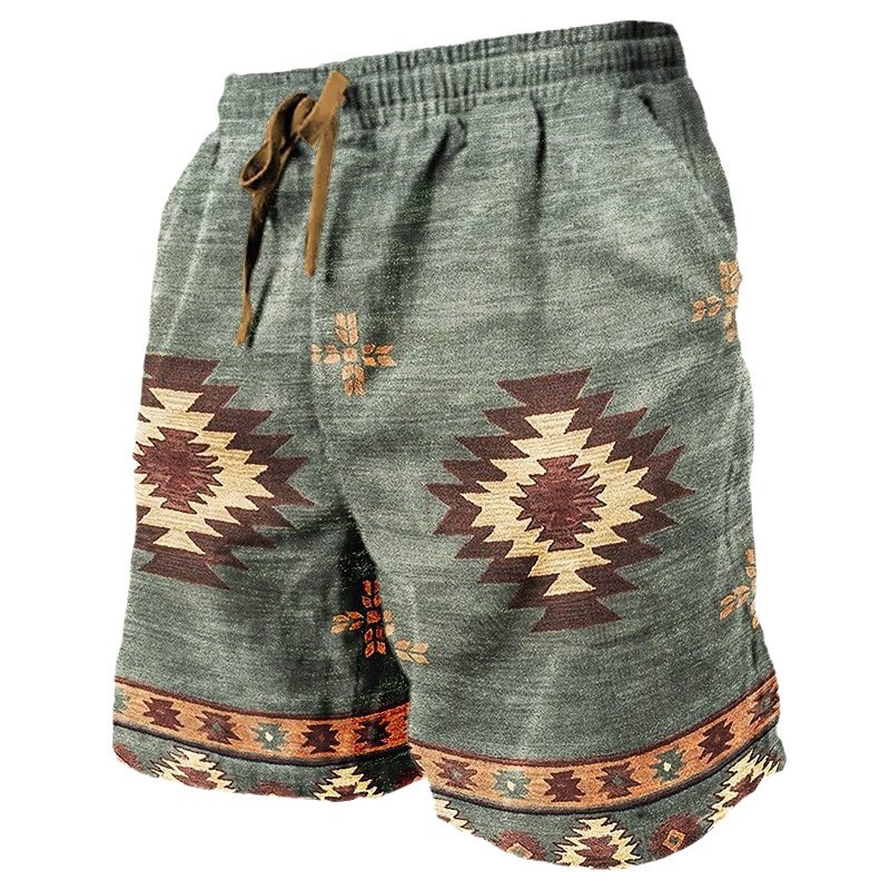 3D Printed Breathable Soft Casual Loose Shorts Men