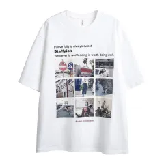 Jiugongge Print In Picture Short-sleeved T-shirt For Women - White - View 1
