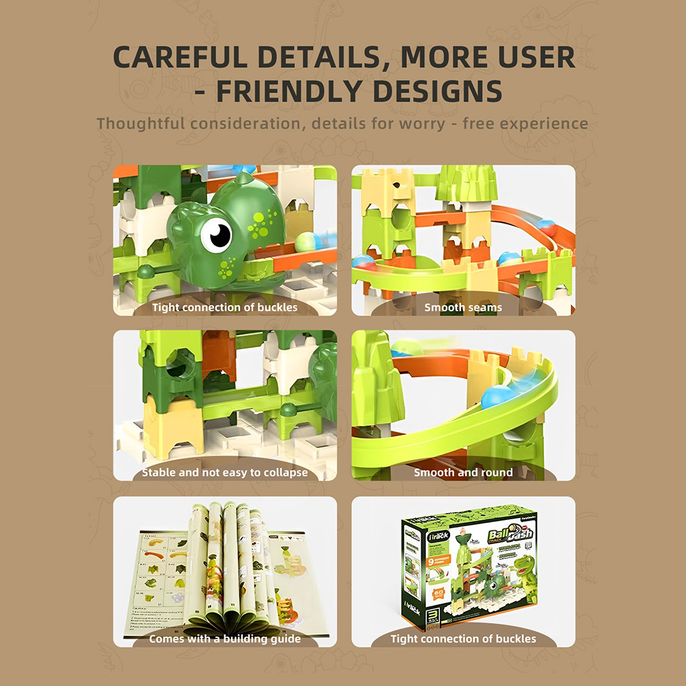 Dinosaur Catapult Track Race Marble Assembled Toy