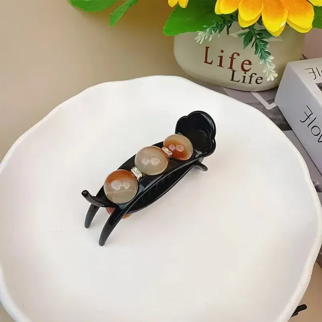 Female Creative Korean Version Temperament Pea Barrettes Champagne - Shop at LoveMi