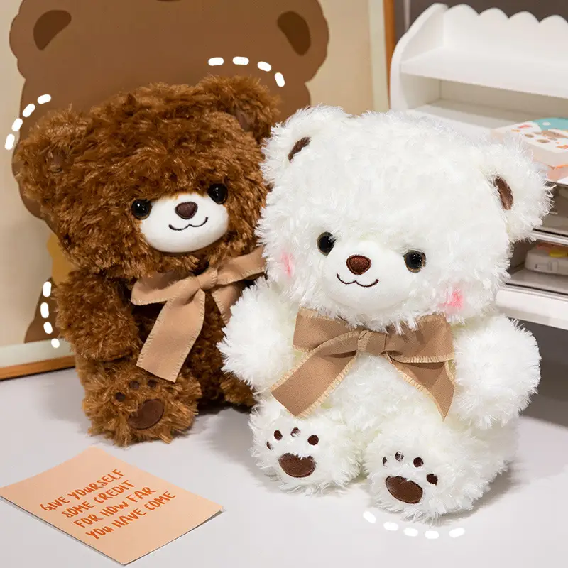 Couple Bear Plush Toy Mesh Bag