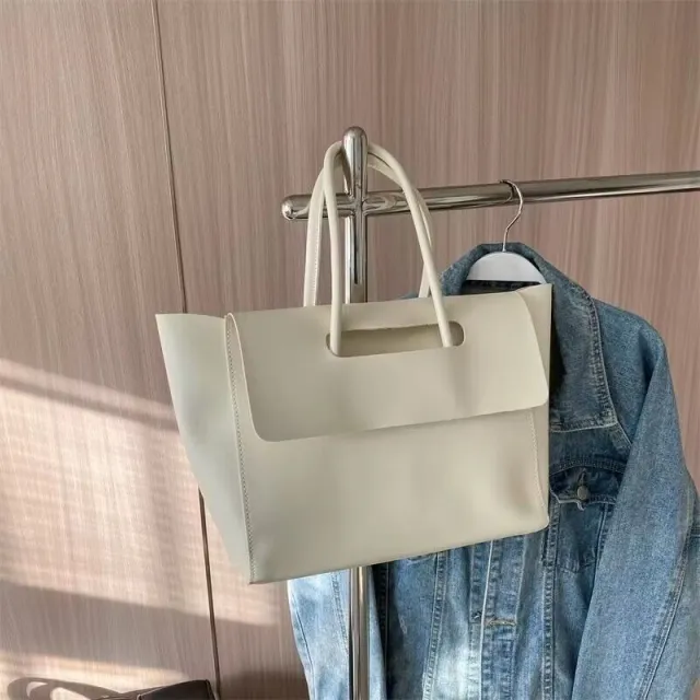 Fashion Women Shoulder Bags Large Capacity Handbags Simple Retro Tote Bags Solid Color Famous Brand Bags White - Shop at LoveMi