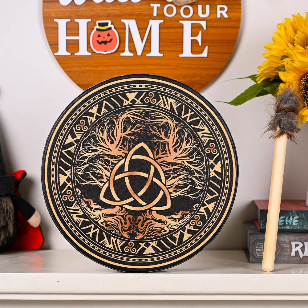 Tree Of Life Flower Ring Drum Surface