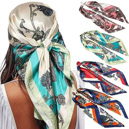 Square Printing Real Silk Scarf 015 Style - Shop at LoveMi
