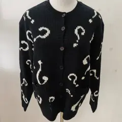 Idle Style Knitted Cardigan Sweater Design - View 1