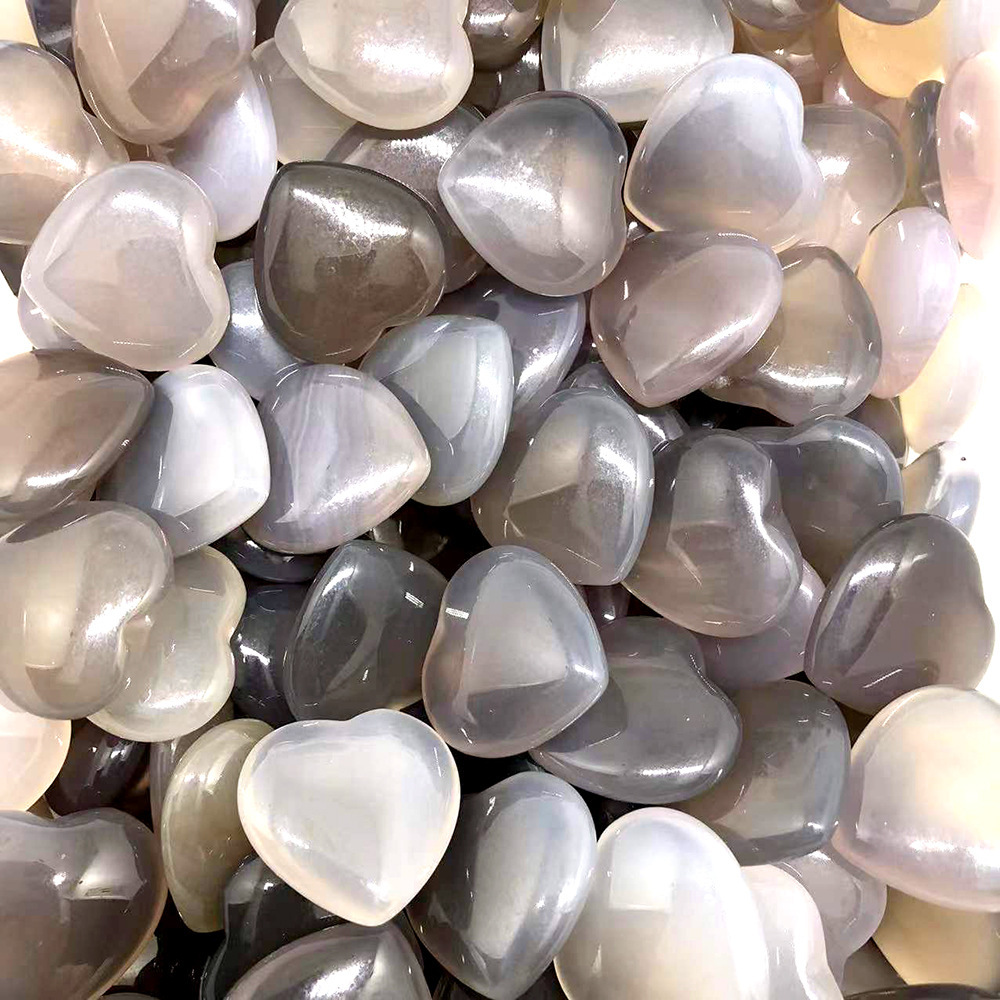 Cross-border Preferred Bulk 2CM Natural Heart Love Heart Stone Birthday Gift Home Decoration Heart-shaped Craft