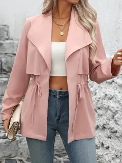 Fresh Temperament Trench Coat Fashionable Women's Clothing - Lotus Root Starch - View 1