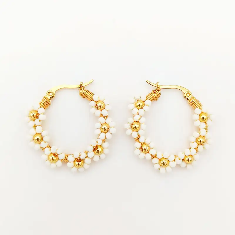 Flower Earrings European And American High-grade Light Luxury