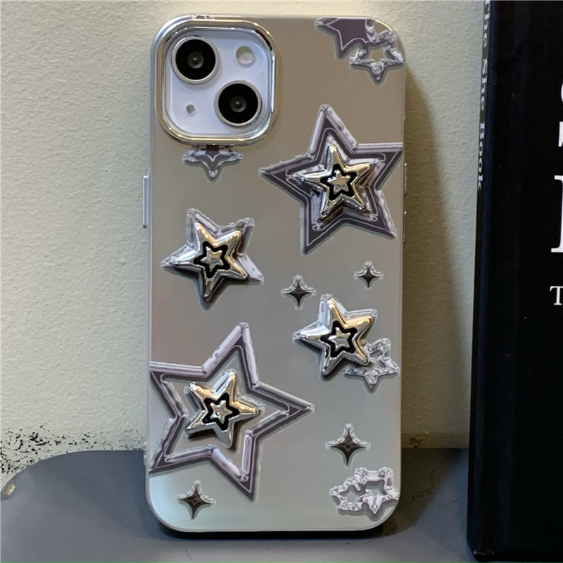 Electroplating Three-dimensional Sweet Cool Star Phone Case - Image 19