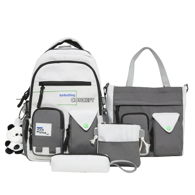 Large Capacity S Harajuku Trendy Cool All match Schoolbag Early High School And College Student Backpack Gray - Shop at LoveMi