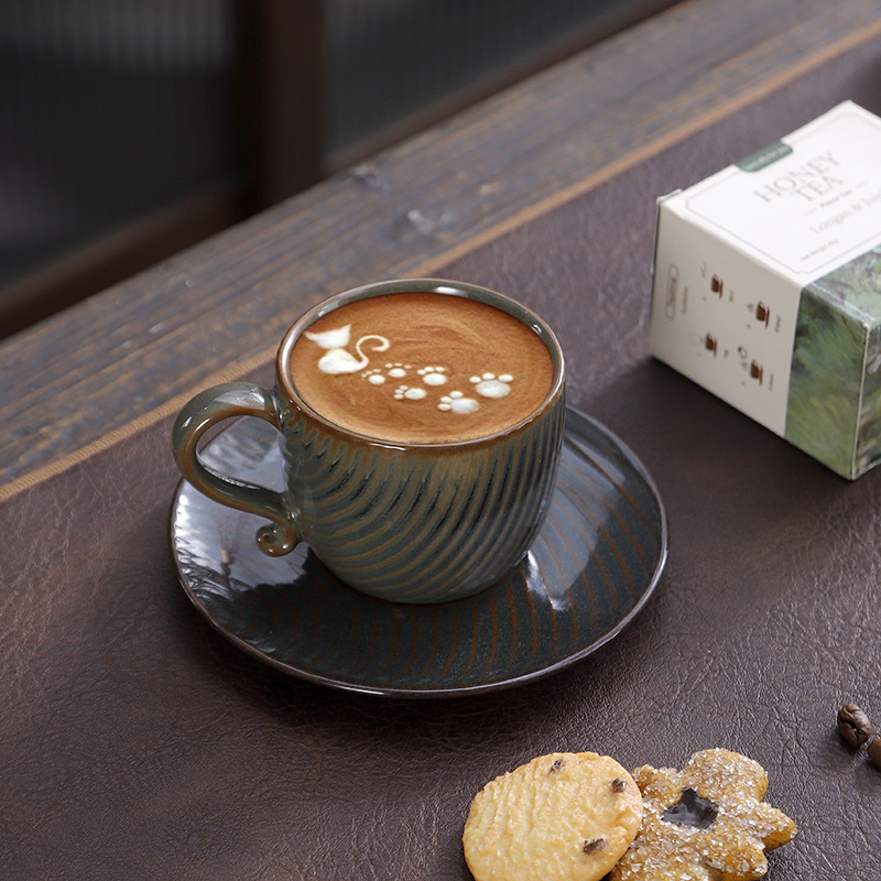 Retro Latte Art Creative Coffee Set Suit