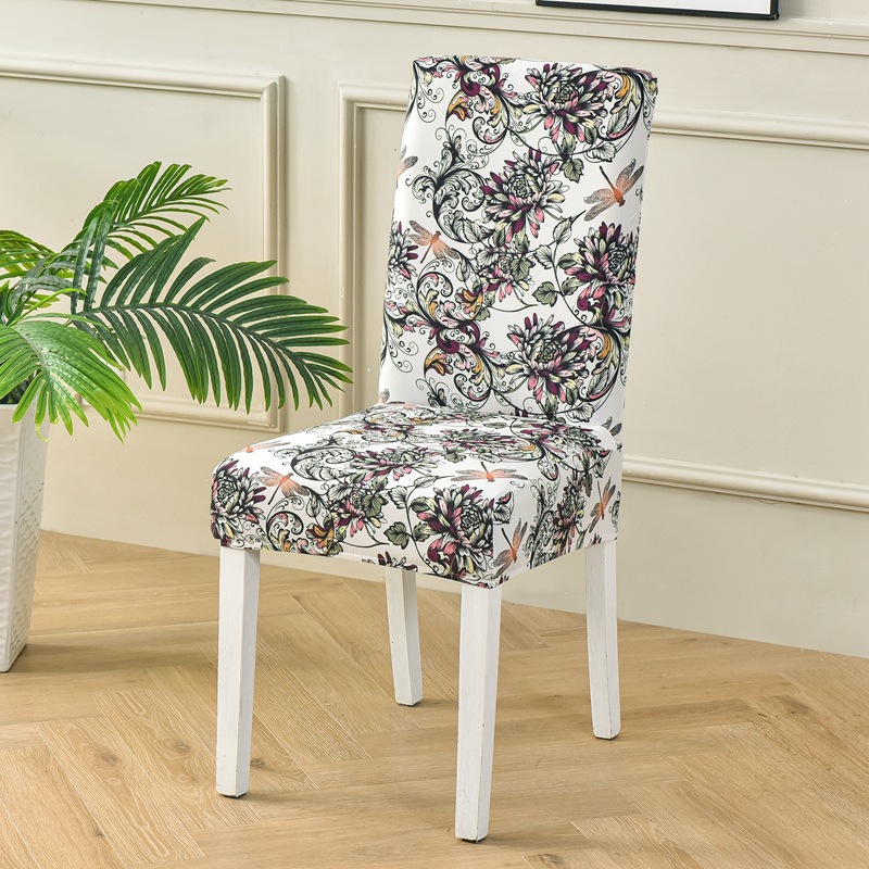Dining Chair Covers – Dining Chair Covers Stretchable Polyester FLEURIS