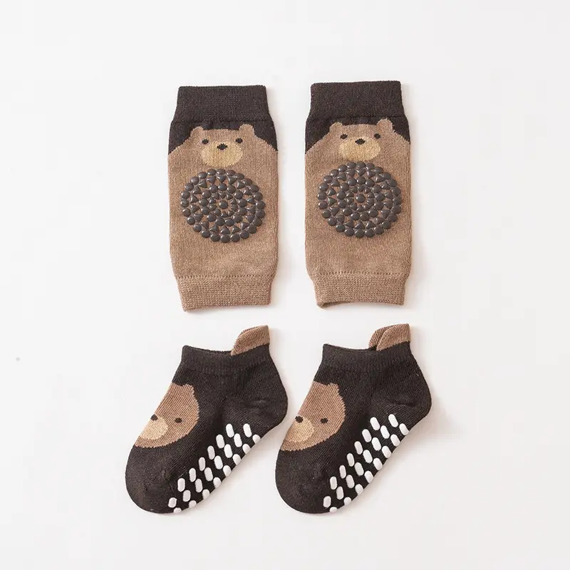 Glue-applied Non-slip Knee Pads Newborn Socks