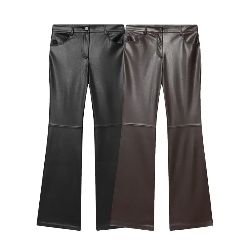 Cord-waist Micro-flared Pants For Leg-lengthening, Figure-hugging Casual