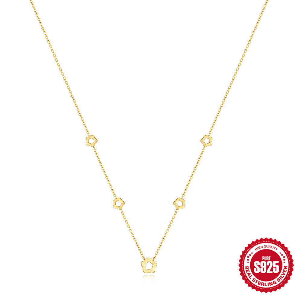 Sterling Silver Flower Necklace, picture 2 of 2