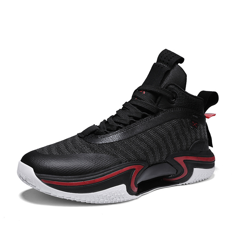Mens High-top Breathable Shock-absorbing Athletic Shoes