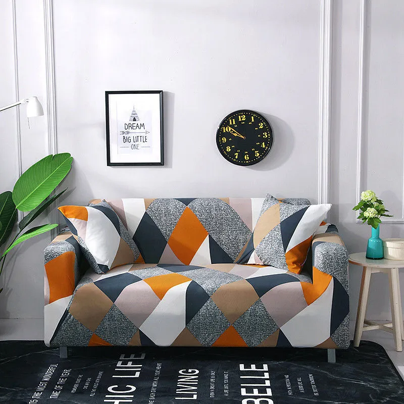 Home Fashion Simple Stretch Sofa Cover - Rubik'S Cube
