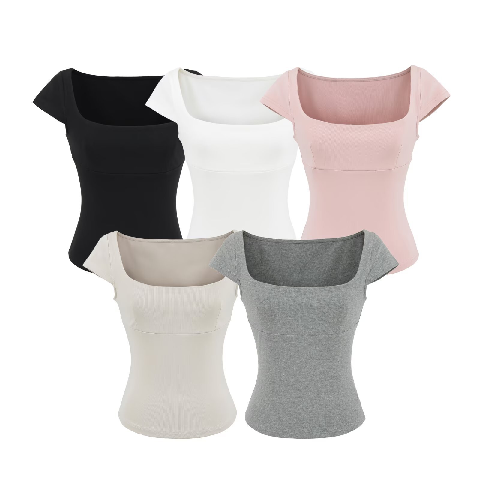 Chic Boat-Neck T-Shirt With Short Sleeves