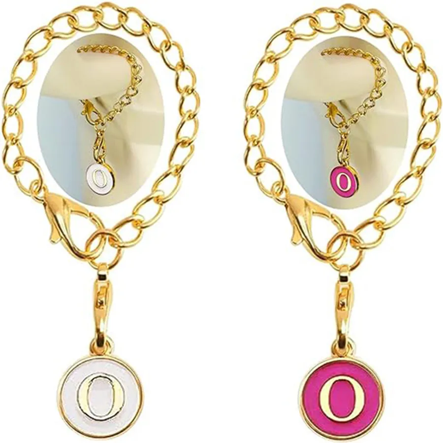 Fashion Simple Jewelry Accessories Keychain - Cup Round Chain With Letters O