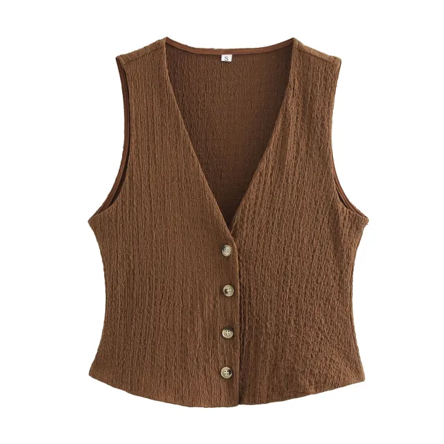 High waisted straight tube loose and slimming casual pants two piece set Dark Brown Top - Shop at LoveMi