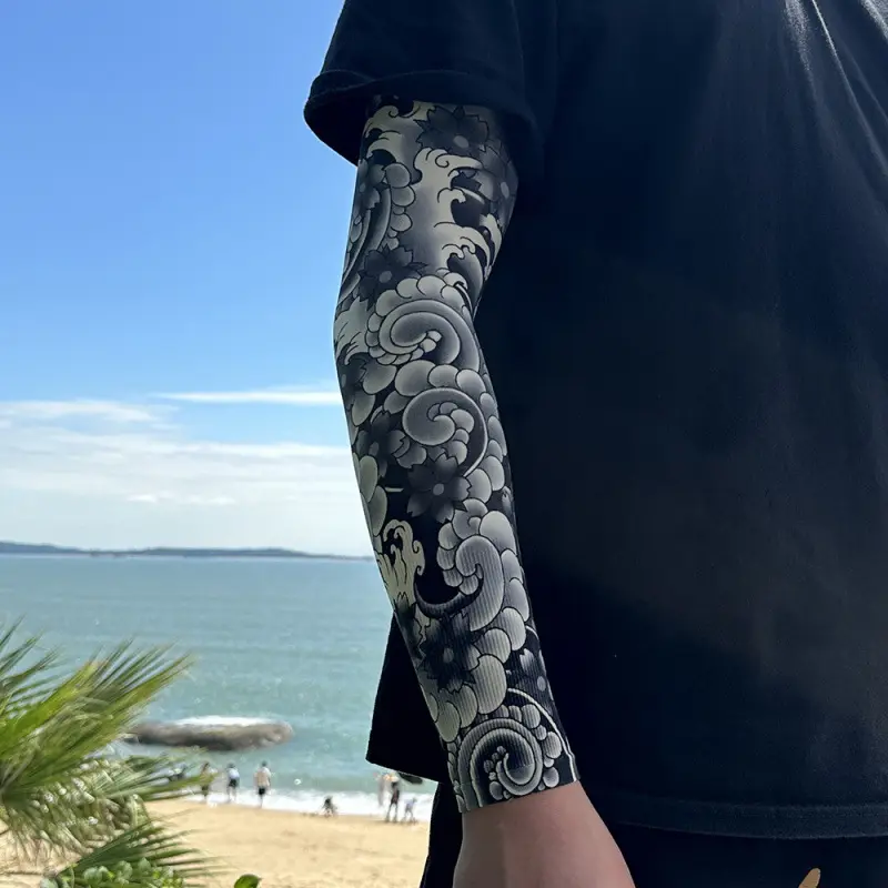 Men's Tattoo UV Protection Outdoor Sun Ice