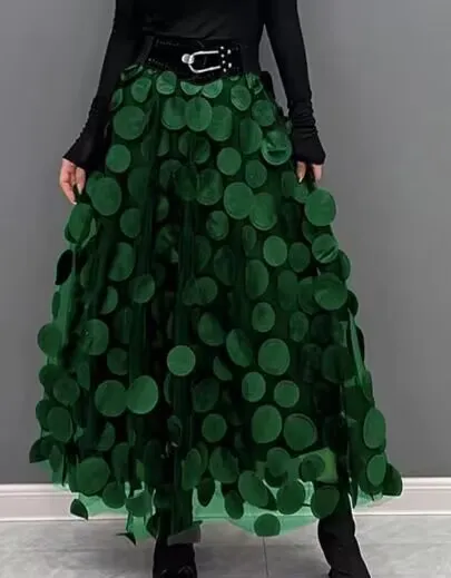 Women's Heavy Industry Retro Line Skirt Dark Green - Shop at LoveMi