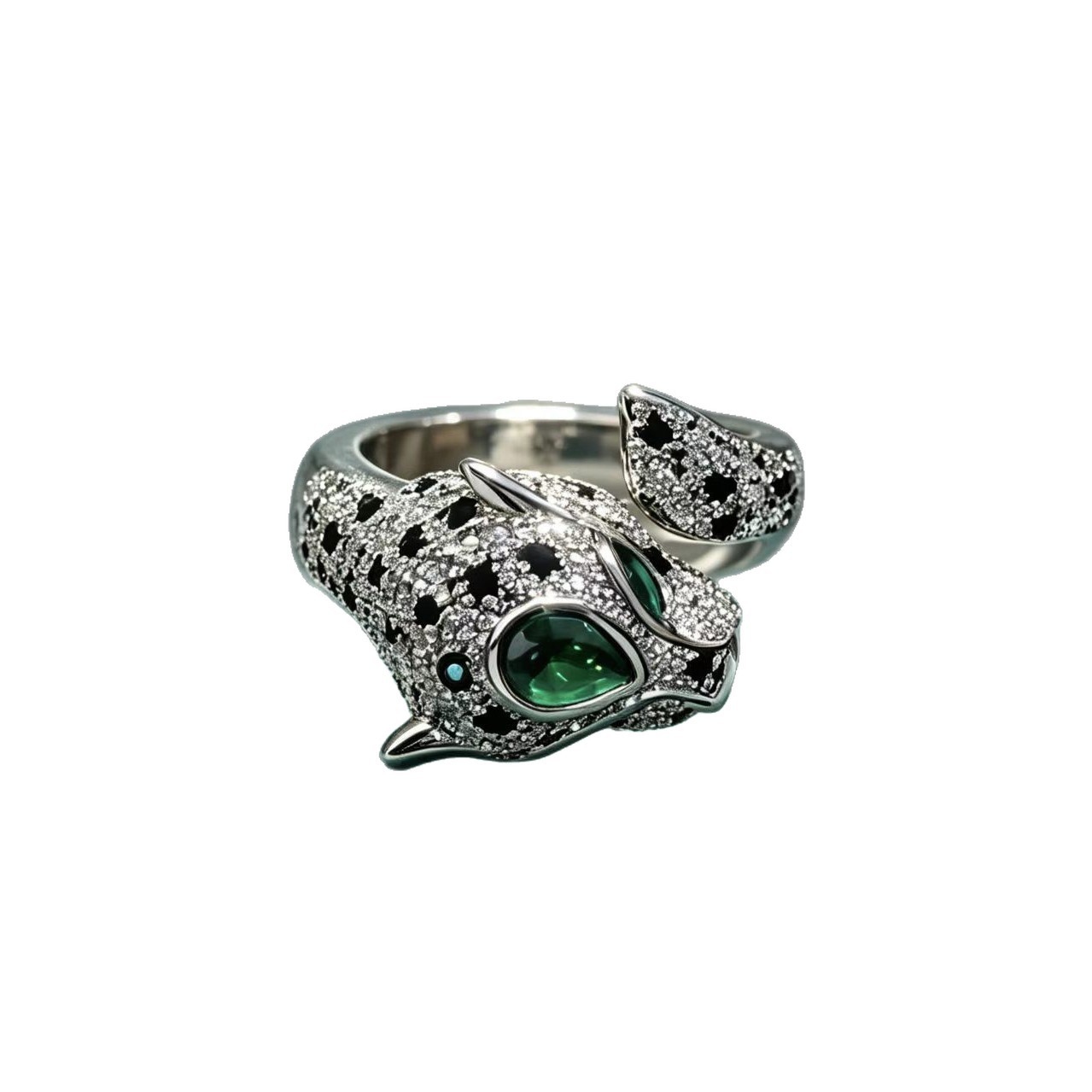 Leopard Zircon Statement Ring