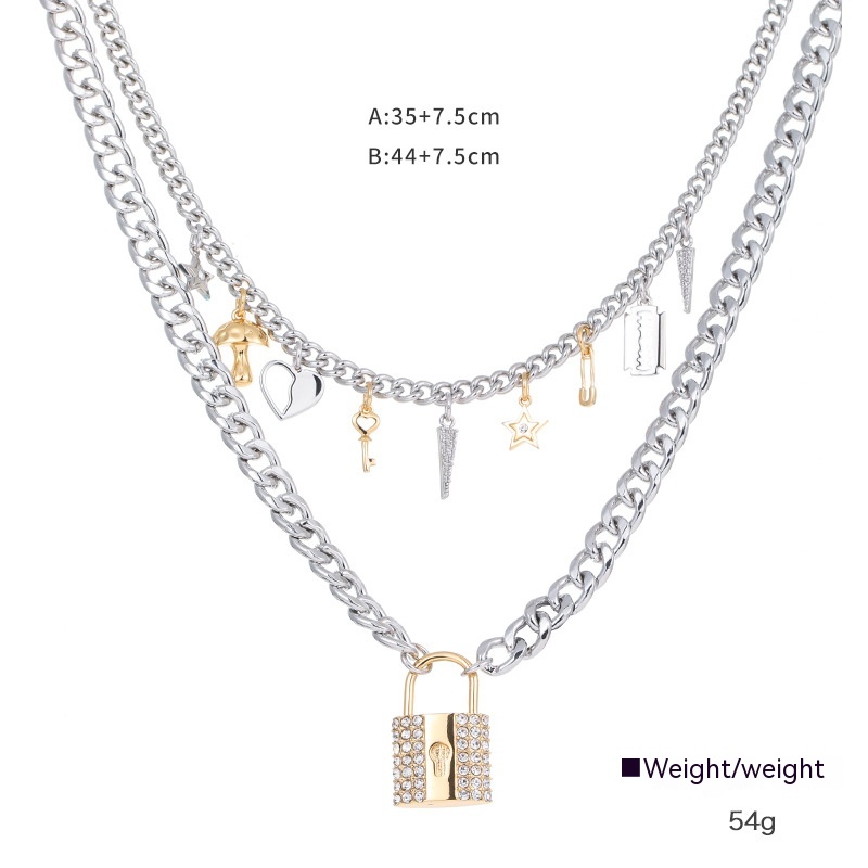 Copper Alloy Metal Exquisite Punk Theme New Element Pendant Necklace — foto 8
