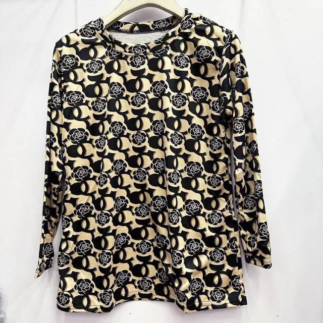 Skin friendly Cotton Printed Long Sleeve Western Style Youthful looking Loose Top Color 7 - Shop at LoveMi