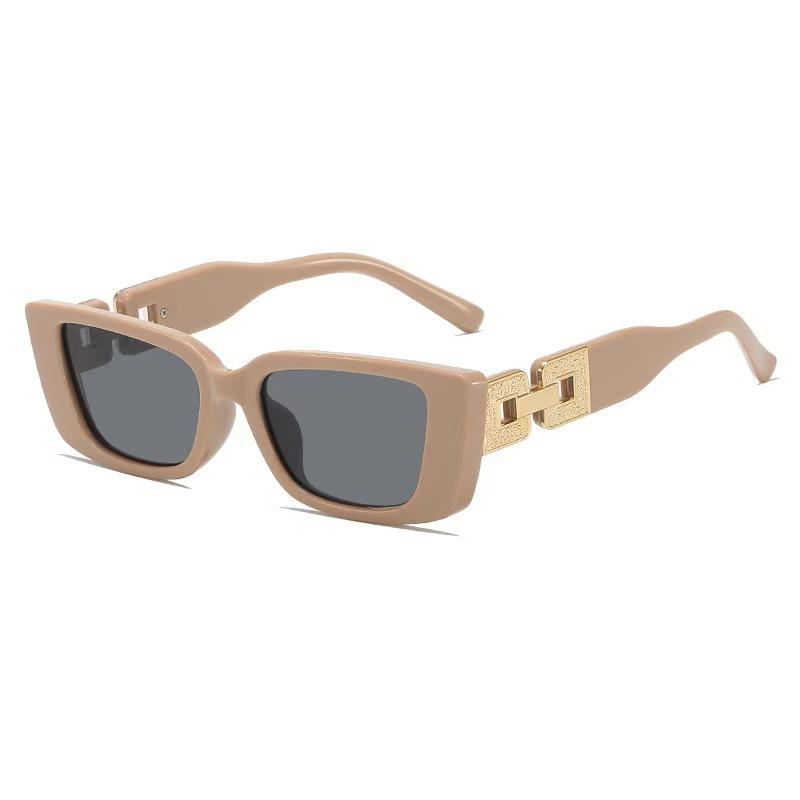 Street-style Hollow-out Diamond-chain Square-frame Sunglassesstylish