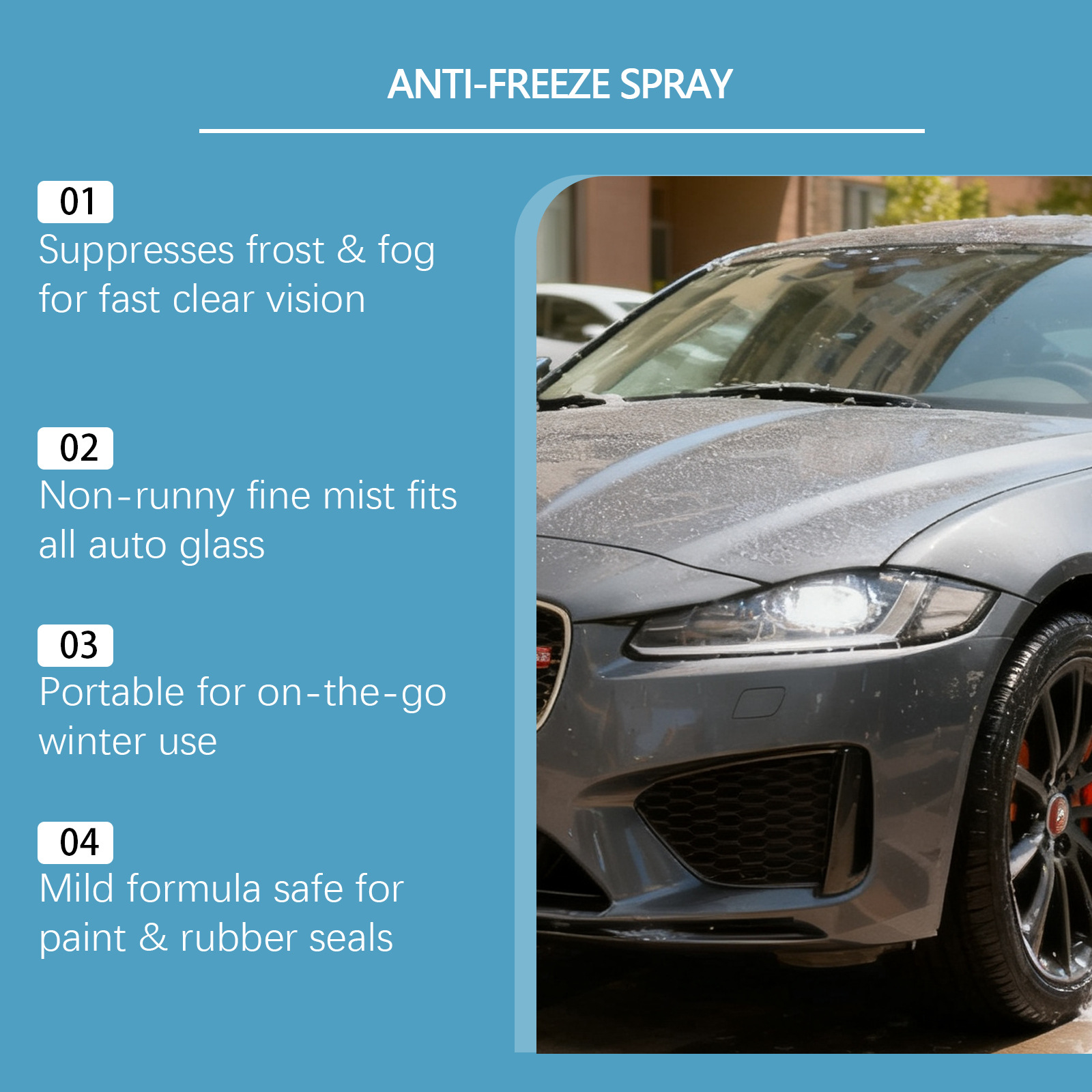 Spray Antigel Pare-Brise 100 ml — Désembuage Auto 2