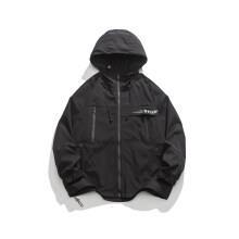 Hooded Jacket Trendy Brand Versatile Casual Pu Handsome Baggy Coat