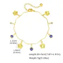 Resort-style Copper Devil-eye Butterfly Zircon Anklet view 10