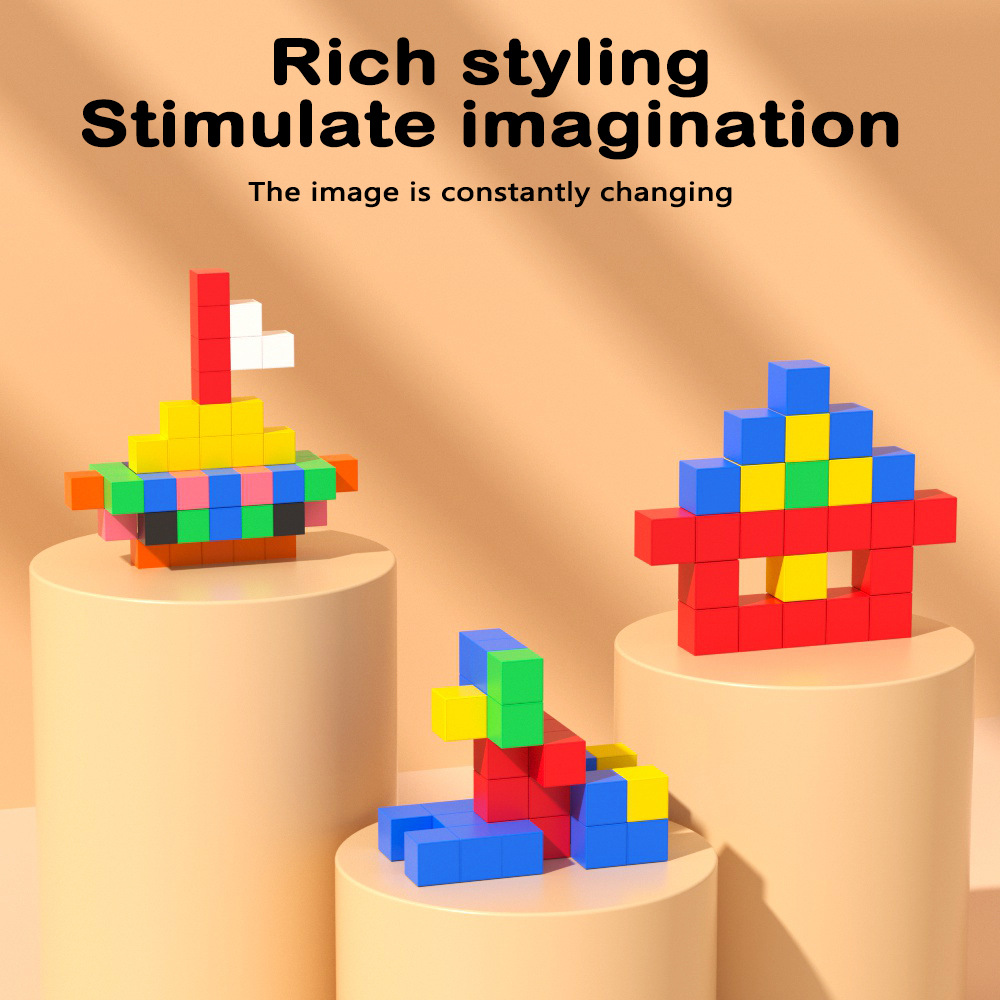 Magnetic Cube Children's Assembled Puzzle Building Blocks Cube Cube