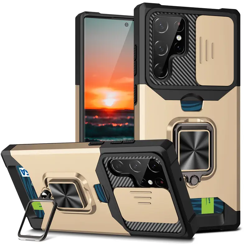 Card Sliding Window Drop-resistant Phone Case