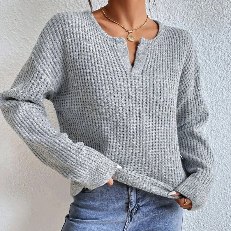 Morning Long Sleeve Sweater Spring Autumn Underwear Comfort And Casual Sweater - Dark Grey