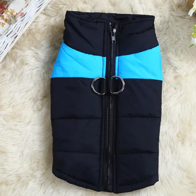 Autumn And Winter Pet Ski Suit Dog Outdoor Cotton Coat Vest Blue - Shop at LoveMi