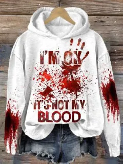 Women's Loose Sweater 3D Letters Printed Hoodie - Yxl230919001-S - View 1