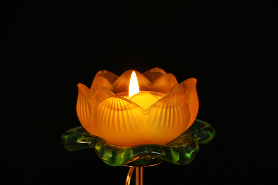 Title 6, High-foot Glass Alloy Lotus Holder Candlestick ...