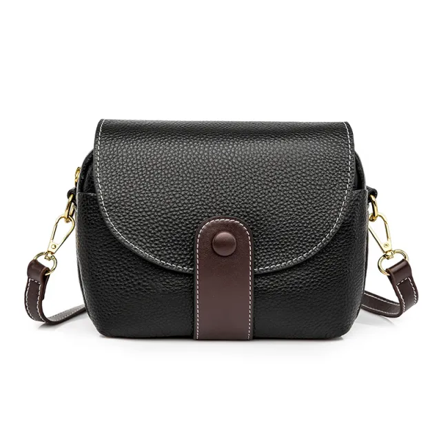 Shoulder Top Layer Cowhide Women's Cross body Bag Black - Shop at LoveMi