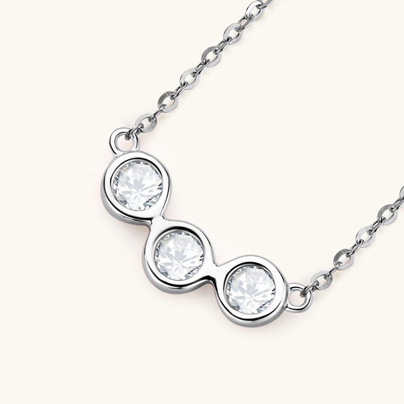 S925 Sterling Silver Diamond Necklace